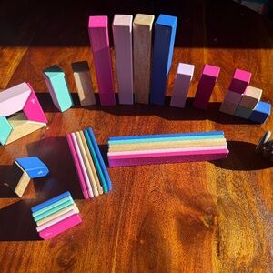 42 piece blossom colour tegu magnetic wooden block set